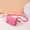 Summer New Fashionable and Simple Shoulder Rhombus Women's Bag Trendy Crossbody Woven Chain Bag Women's Fanny Pack