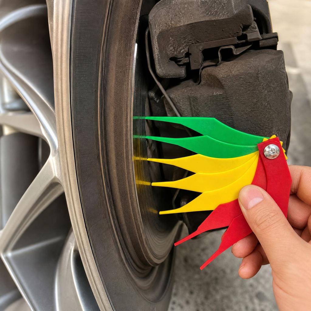 Car Brake Pad Thickness Gauge Plastic Disc Brake Pad Wear Measuring Tool