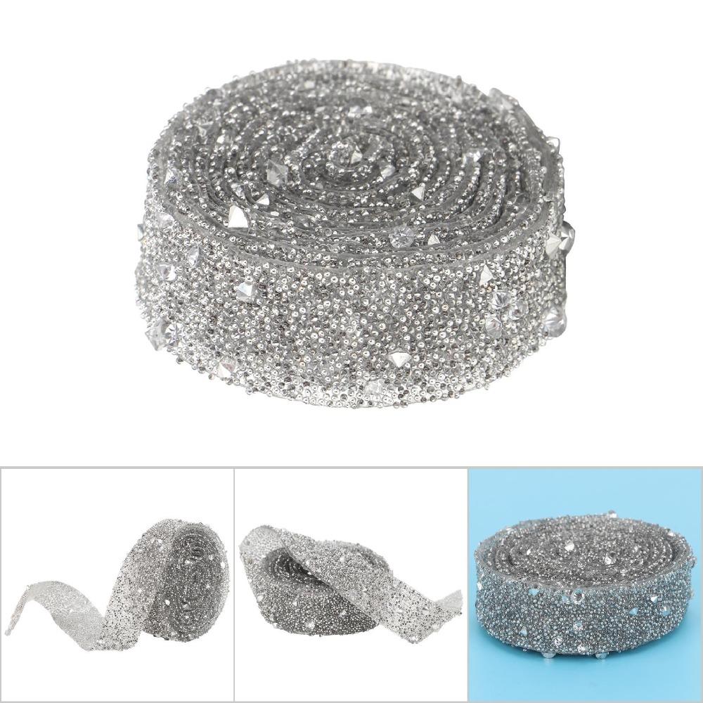 1PCS Delicate Shiny Sequin Beaded Trim 0.59inch Rhinestone Beaded Ribbon For DIY Crafts