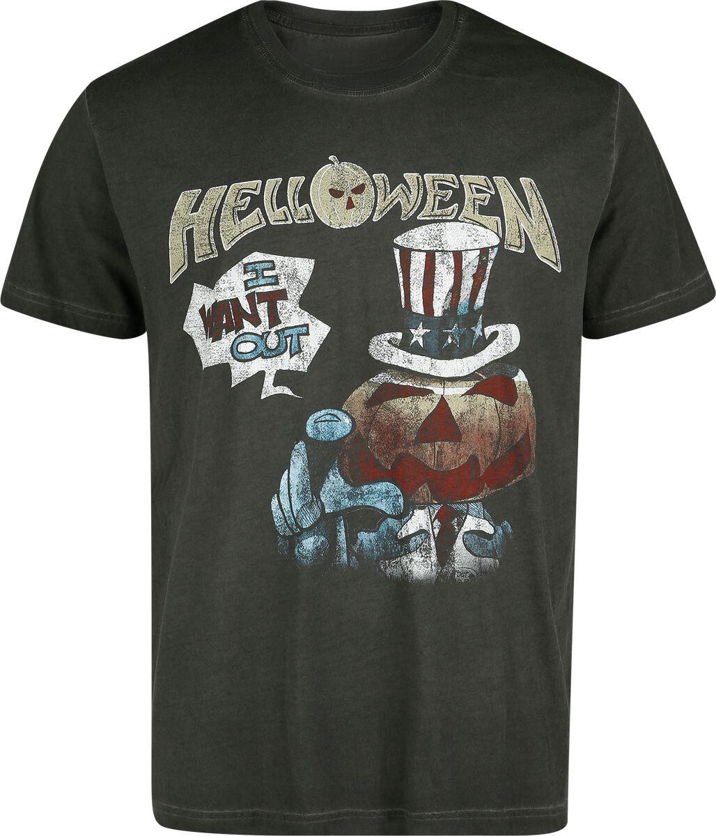 2026 I Want Out Helloween T-Shirt Men Women Vintage Metal Rock Band Graphic Tee 100% Cotton Summer Streetwear Top S разноцветный