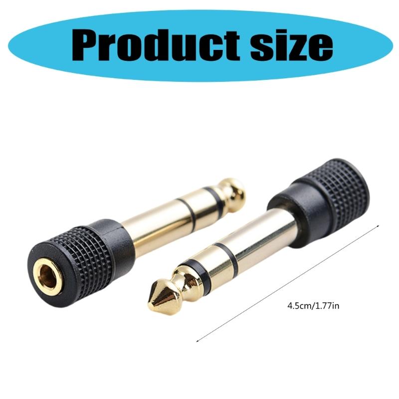 3.5mm Female To 1/4 6.35mm Male Stereo Adapter Port 6.35mm To 3.5mm Guitar Converters for Speaker Camcorders Recorders