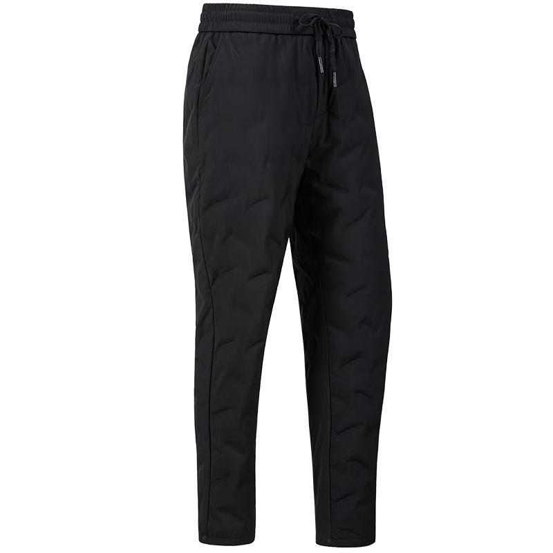 

XueZhongFei Men s Warm Straight-Leg Down Pants 4XL
