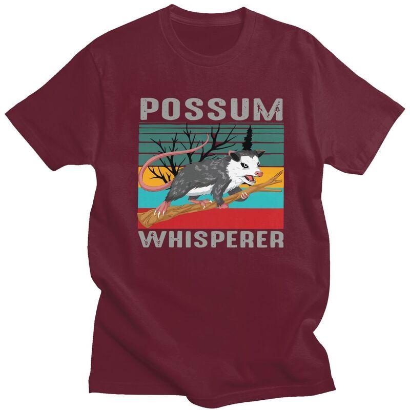 Possum Whisperer T Shirt for Men 100 Cotton Humor Joke Animal Quotes Tshirt Streetwaer Short Sleeve Tee Shirt Clothing