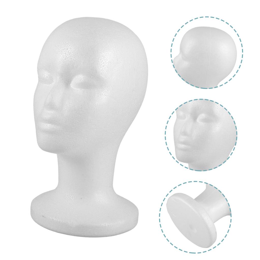 POPETPOP Foam Head Mold Hat Mannequin Skull Wig Holder