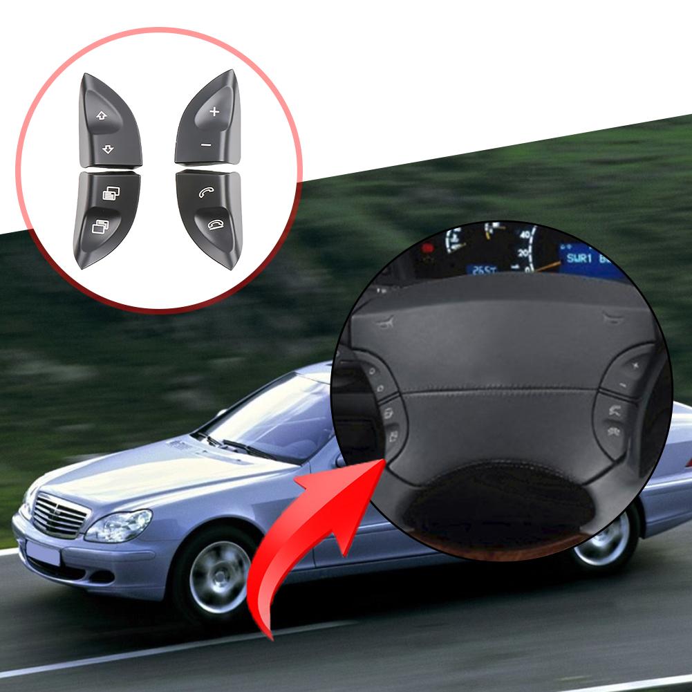 Left Right Steering Wheel Buttons Switch Multi-function Steering Wheel Switch Control Key for Mercedes-Benz S CL Class W220 W215