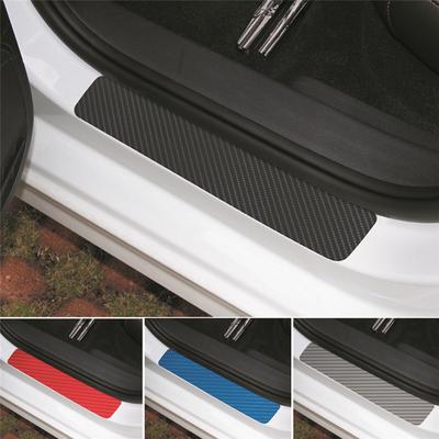 4PCS 60 X 6.8cm Car Stickers Universal Sill Scuff Anti Scratch Carbon Fiber Sticker Car Accessories