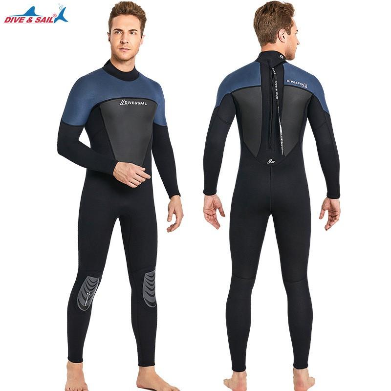 3mm Neoprene Wetsuit Men Women Full Body Long Sleeve Surfing Diving Snorkeling Winter Swimming Thermal Protection