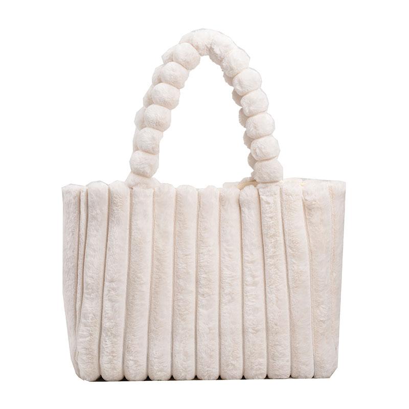 Autumn Winter New Collection Fashion Fur Velvet Bag Personality Simplicity Solid Color High Capacity Versatile Shoulder Bags