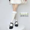 Lolita Rose Lace Mid-Calf Socks for Women lolita Lace bow in Japanese style jk White calf socks for spring and autumn