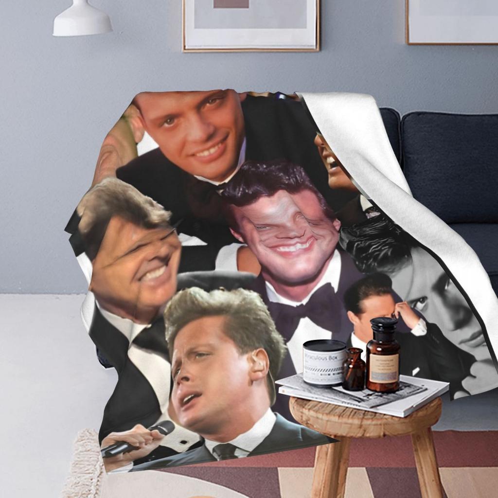 Luis Miguel Singer Blanket Flannel Decoration Portable Lightweight Thin Throw Blankets for Bed Travel Bedding Throws