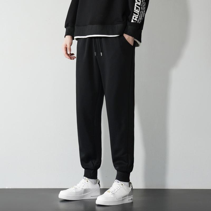 Pantalon de survêtement d'automne et d'hiver Pantalon de survêtement Homme Jeune Grande taille Décontracté Pantalon pour homme Pantalon ample pour homme Molletonné et épaissi