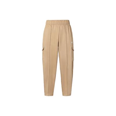 Sportswear Essentials Woven High-Waisted Trousers Women Bottoms Beige DD5984-200