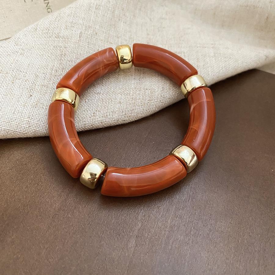 Polished Metal Round Bangle: Versatile Fashion Bracelet with European & American Cool Style, High-End Hand Jewelry