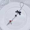 Mobile Phone Charm Gothic Cross Bat Rose Pendant Keychain Strap Lanyard for Bag