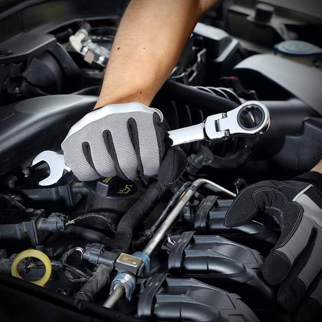 Chave Combinada Catraca Flexível WORKPRO com Giro 72 para Automóveis e Inclui Bolsa de Armazenamento Chave, Cabeça, 8-19mm, Engrenagens, Conjunto de 9 Peças, Montagem, Reparo,