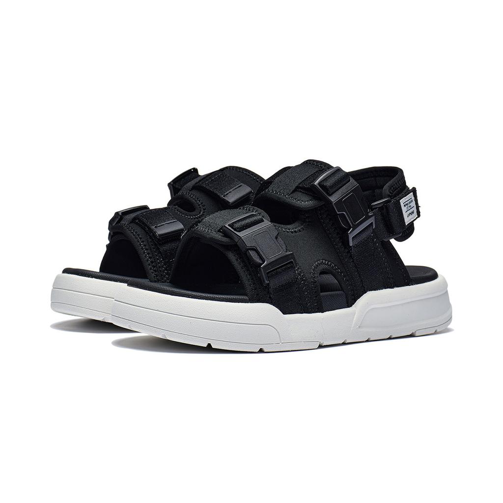 Li Ning Sports Lifestyle Series Classic Trendy Beach Sandals Women Sandals Black White AGUT014-1