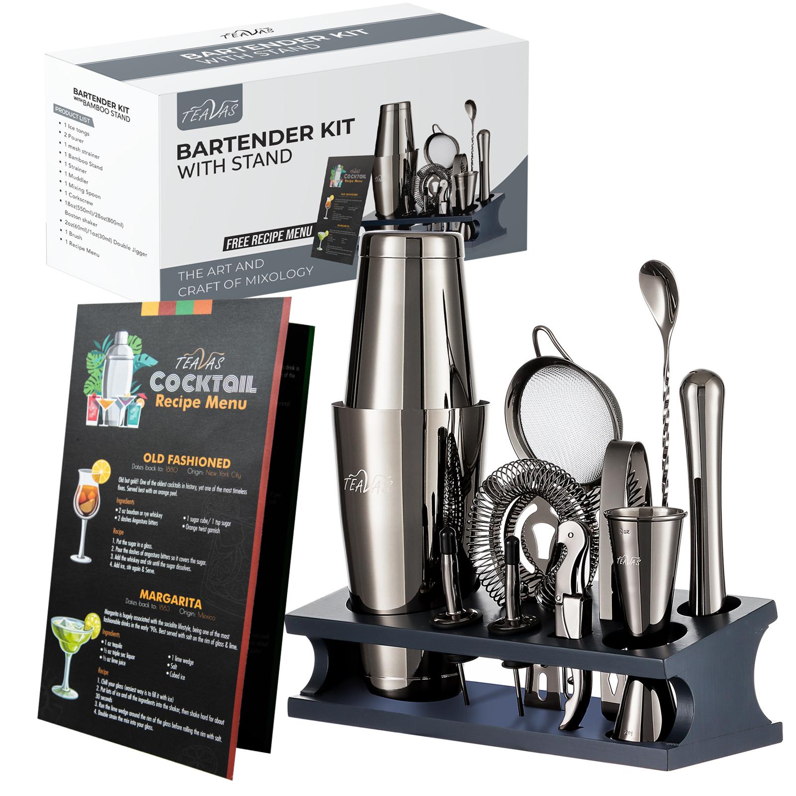 

Набір для бармена Mixology з 25 предметів з шейкером для коктейлів Jigger Cocktail Mixer Alcohol Shaker Set Barware Barware