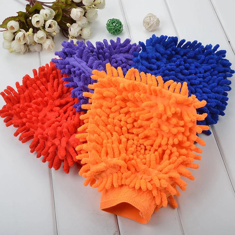 1x Car Wash Glove Soft Microfiber Gloves Car Cleaning Towel Cloth Mitt Wax Detailing Brush Auto Cleaning Tools Brush Accessories