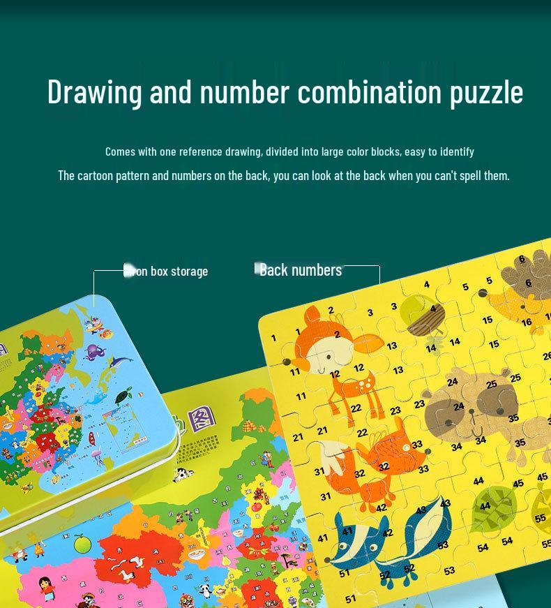 Magnetic World Puzzle Map for Kids - Educational Geography Board Game