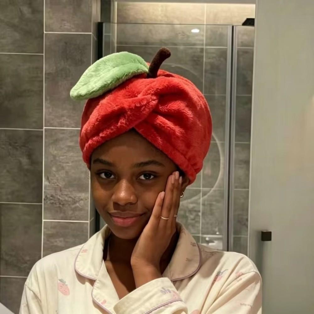 Super Absorbent Hair Drying Cap Coral Fleece Hair Drying Towel Durable Head Wrap Bath Time