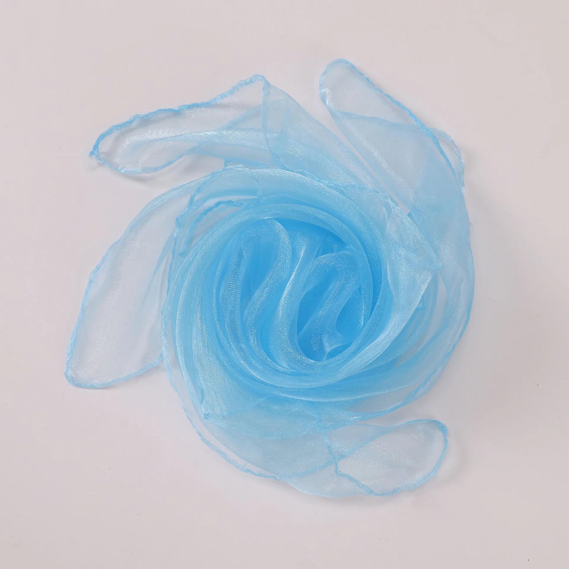 

70x70 см шарфы для гимнастики конфетного цвета для игр на открытом воздухе, интерактивные полотенца для танцев и жонглирования, спортивный носовой платок 70x70cm