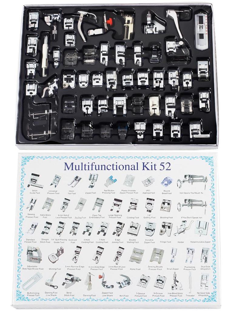 Multifunktionales Nähmaschinen-Nähfuß-Set - 32-teilig, 42-teilig, 48-teilig, 52-teilig, 62-teilig, 72-teilig Deluxe-Optionen verfügbar