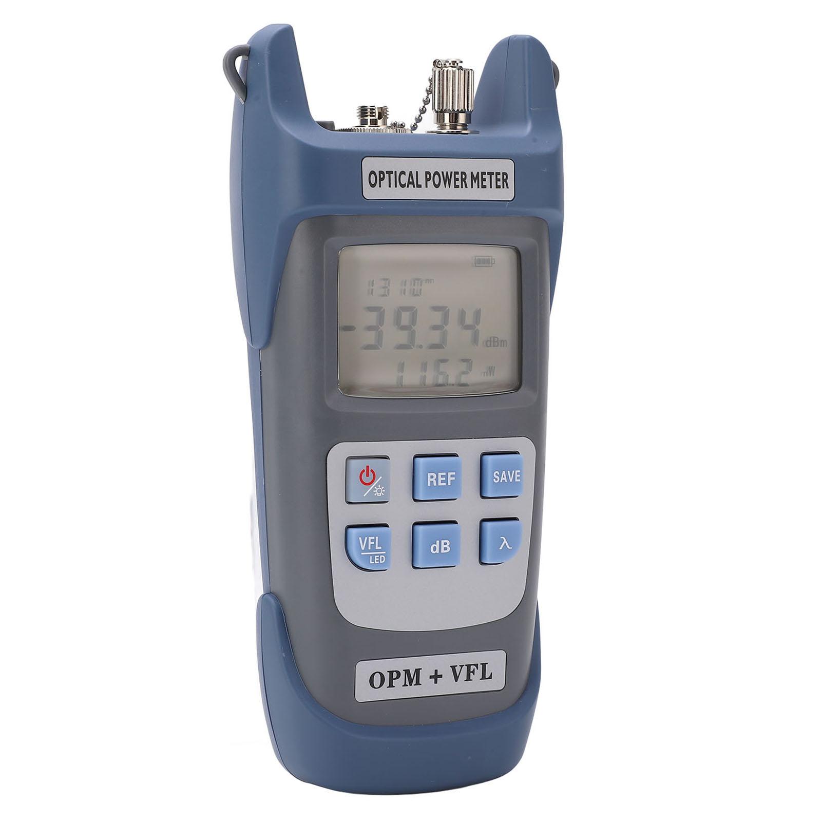 

Функция калибровки измерителя оптической мощности Быстрый точный детектор оптоволоконного кабеля со светодиодной подсветкой 30 км 30 мВт от -70 до +10 дБм