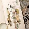 20 Pcs Vintage Long Strip Stickers Pack Decorative Scrapbooking Diary Album Hand Made Junk Journal Supplies