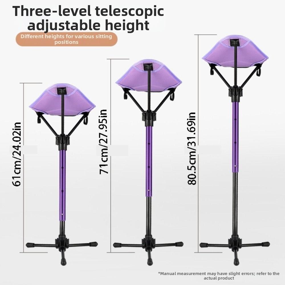 Aluminum Zinc Zinc Alloy Tripod Stool Folding Chair Stable Adjustable Hiking Chair  Travel
