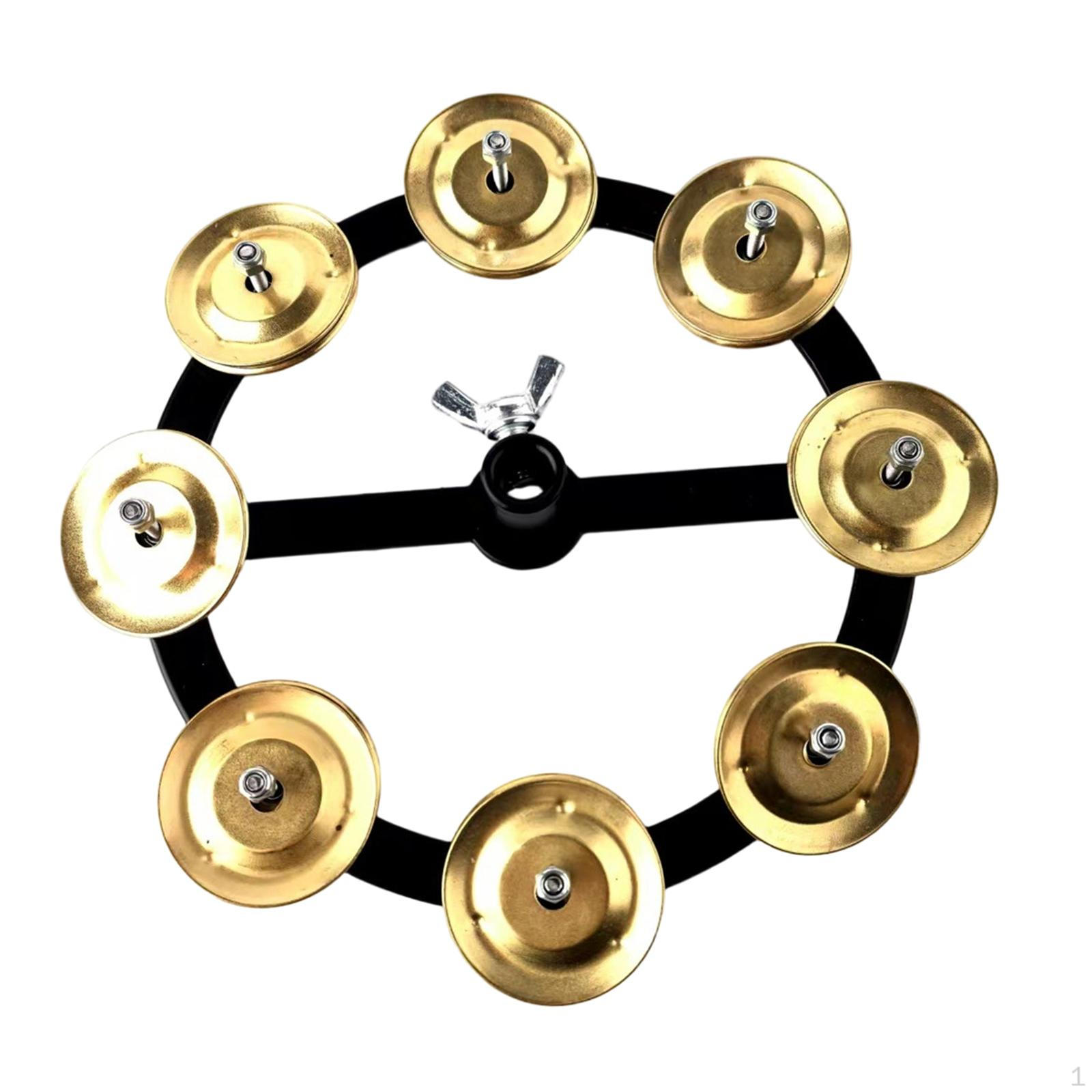 6,69-дюймовый хай-хэт тамбурин, многоцелевой музыкальный инструмент, музыкальный ритм тамбурин для танцев, single row