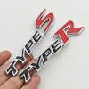 3D Metal Type R S Logo Front Grill Badge Rear Trunk Emblem Sticker Decals For Honda Civic TYPER CRV Accord Fit Car Accessories