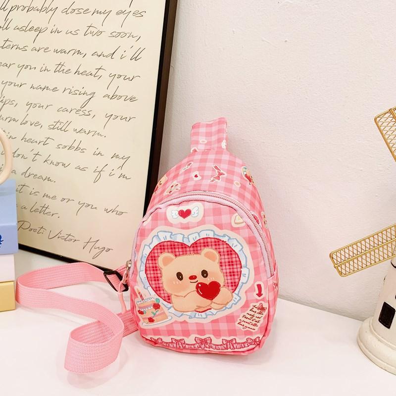 School bag new bag cartoon cute bear crossbody small backpack baby change bag breast bag
