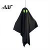 Hanging Ghost Props Halloween Outdoor Decoration, Spooky Black Fabric with Green Yard Atmosphere Eyes for Outside Tree, Porch, Yard, Lawn, Haunted
