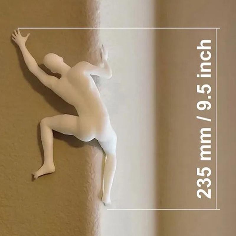 Unique Climber Sculpture Wall Decor Funny Resin Mountaineering Sculpture Room Decoration Wall Decor Children Birthday Gifts