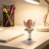 Spring Swing Car Accessories Angel Girl Ornament, 2D Double Sided Acrylic Dashboard Bouncing Ornaments Decor with Adhesive Base, Cute Praying Figurine