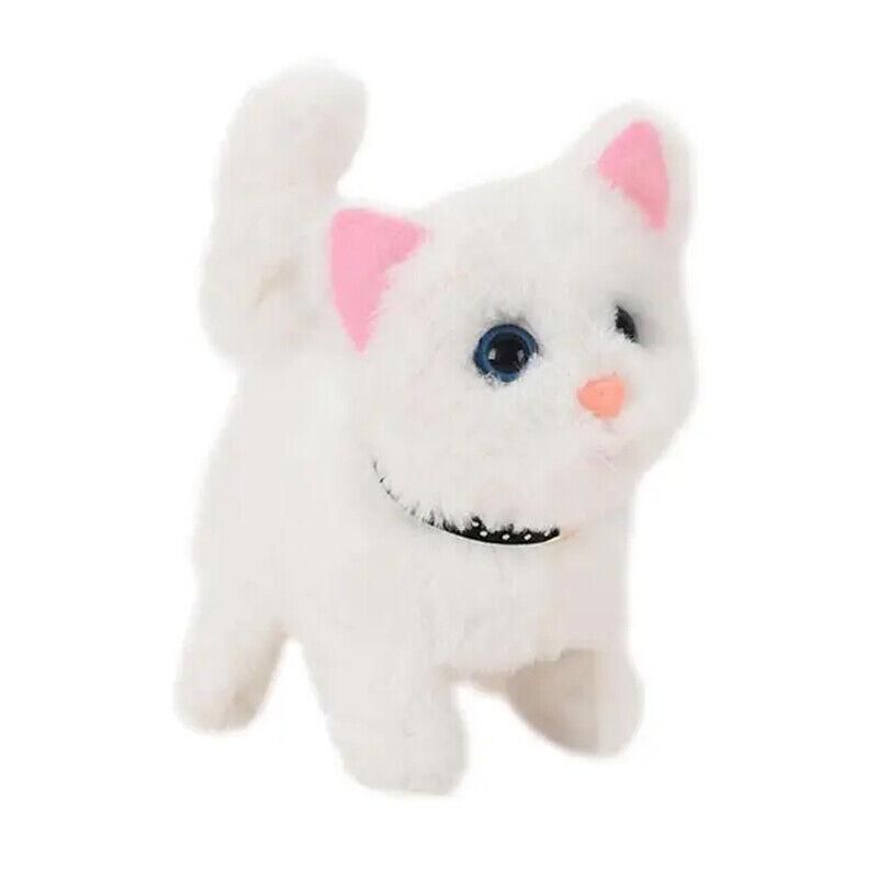 

Плюшевая электронная игрушка-питомец собака кролик тедди ходящий лающий кивающий виляющий хвостом белый