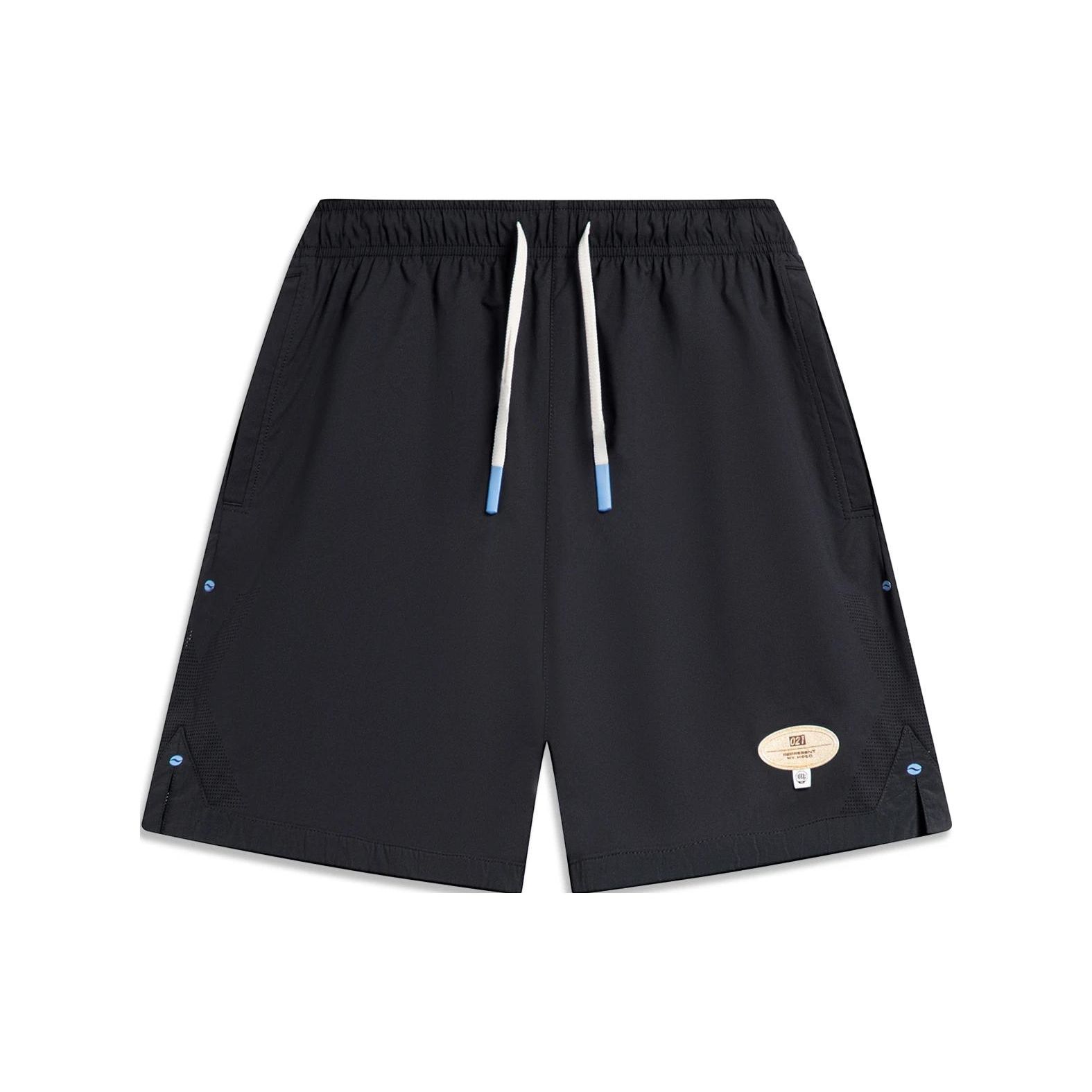 

Li Ning Bad Five Seven Cities Collaboration Худи Лейбл Прямые Свободные Повседневные Шорты Мужские шорты Черные AKST841-2 XXL