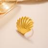 Europäischer und amerikanischer Titanstahlring mit Blumenöffnung, vergoldeter High-End-Zeigefingerring, farbenfroher, vielseitiger Ring, Schmuckgeschenk