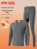 Men's Double-Sided Velvet Thermal Underwear Set: Long-Sleeve Top & Seamless Pants for Cold Weather