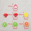 Mixed Style Resin Fruit Pendant Keychain - Kiwi, Watermelon, Lemon