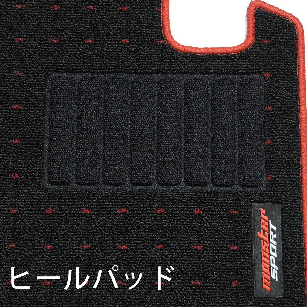 MONSTER SPORT Floor Mats for Alto Black X Works/Alto [HA36S] 5MT, Red, 894500-7300M