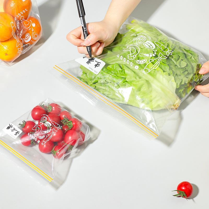  Food Storage Bags Home Use, Freezer Suitable Self Sealing Plastic Bags for Food
