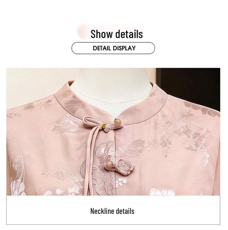 Mamas Elegante Chinesische Bluse Frühjahr 2026 - Damen Lässiges Frühjahr/Sommer Mode Top