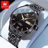 OLEVS 9956 Original Automatic Mechanical Watch for Men Dual Calendar Luminous Business Dress Men's Wristwatches