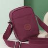 Compact Nylon Crossbody Bag with Double Zipper Closure Adjustable Strap Small Casual Purse for Daily Travel