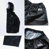 EDWIN Rain Top and Bottom Water Water Pressure Resistance LL Size [Moonbat] Suit, Set, Repellent, 10,000mm, 53070, Black,