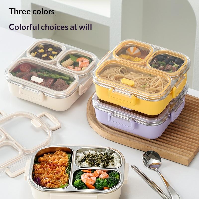 Auslaufsichere Brotdose für Kinder Erwachsene Compartmented Edelstahl Tragbare Bento Bunch Box Luftdicht Geruchsdicht Lunchbox Arbeiter