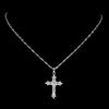 Shiny Hip Hop Zircon Cross Pendant Necklace for Women Stainless Steel Crystal Choker Christian Necklaces Jewelry Cruz Colgante