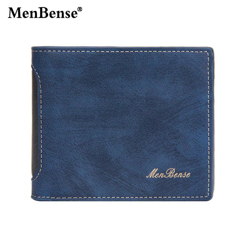 SchoolbagMenBense New Men's Wallet Short, Stylish and Casual Splicing Multi-Card Three-fold Bag Men's Wallet