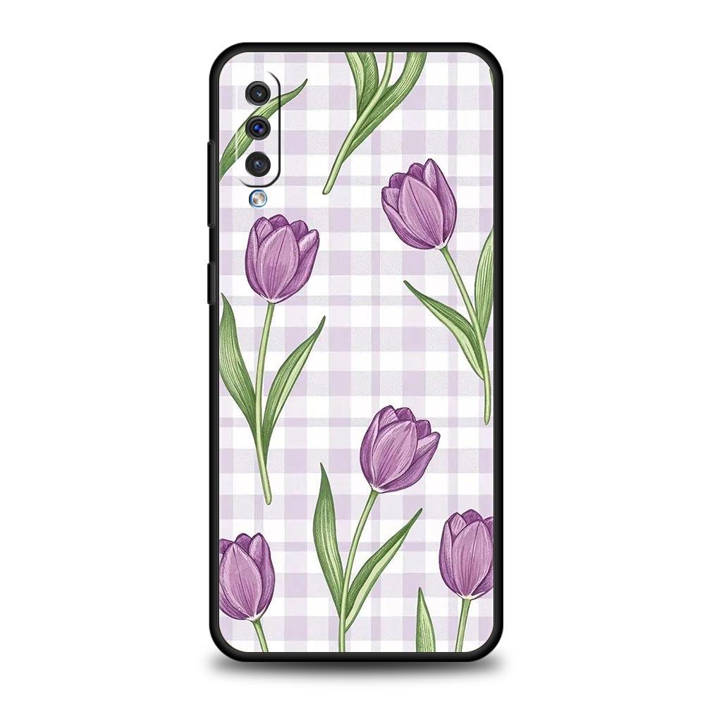 Soft Pale Little Flower Phone Case For Samsung A56 A36 A26 A54 A52 A24 A14 A50 A72 A70 A06 A12 A22 A34 A42 A32 A04s A16 5G Cover